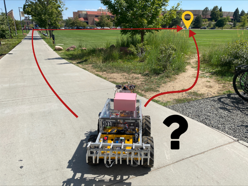 Delivery robot has multiple options for routes to take