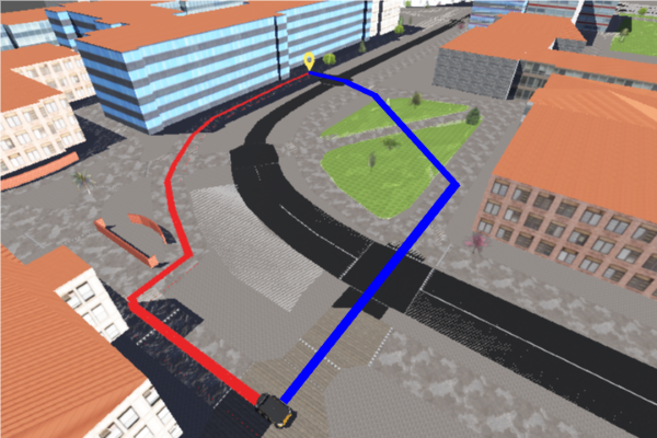 Navigation environment using Webots and OpenStreetMaps